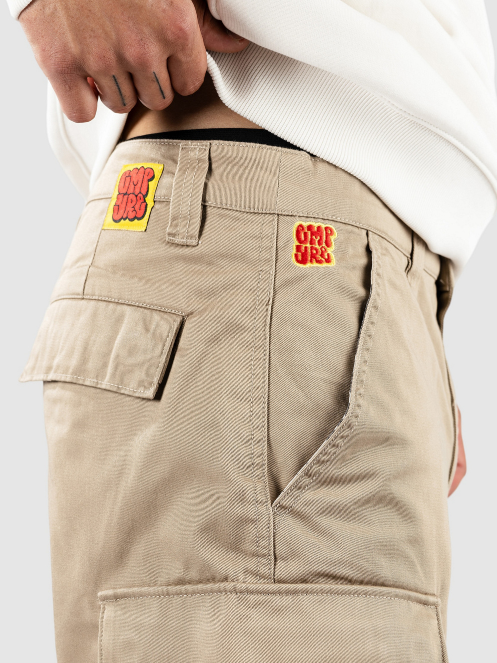 Empyre Loose Fit Sk8 Cargo Shorts khaki
