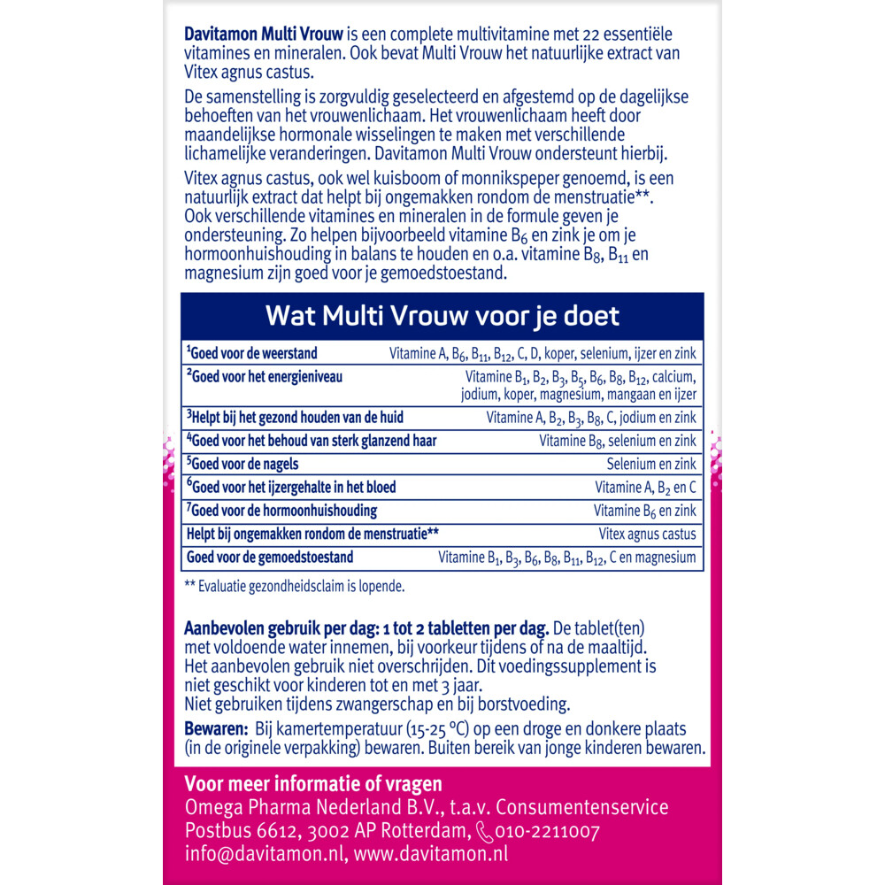 2x Davitamon Compleet Vrouw60 capsules