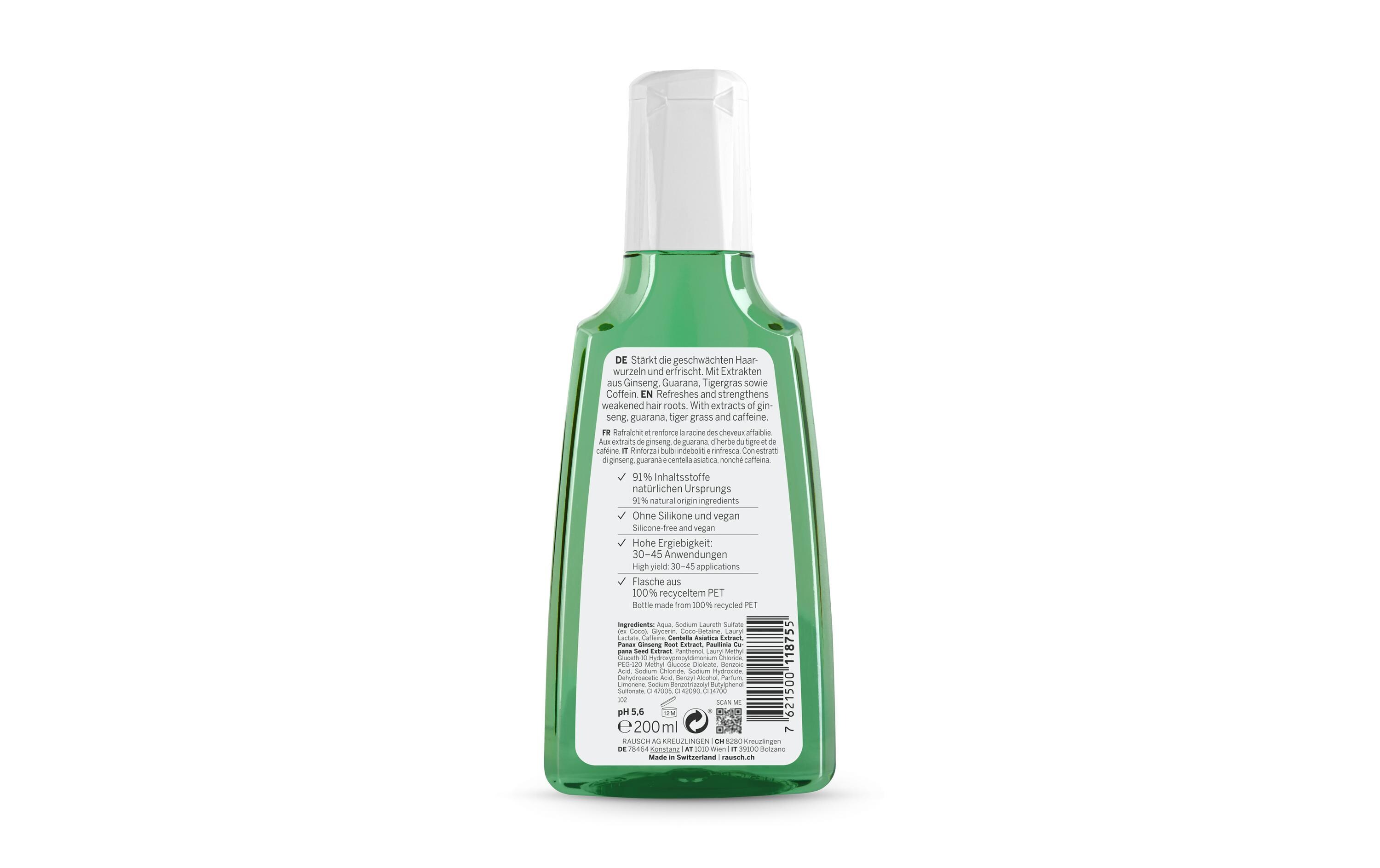Coffein-Shampoo Ginseng 200 mlBelebendes Haarshampoo bei Haarausfall