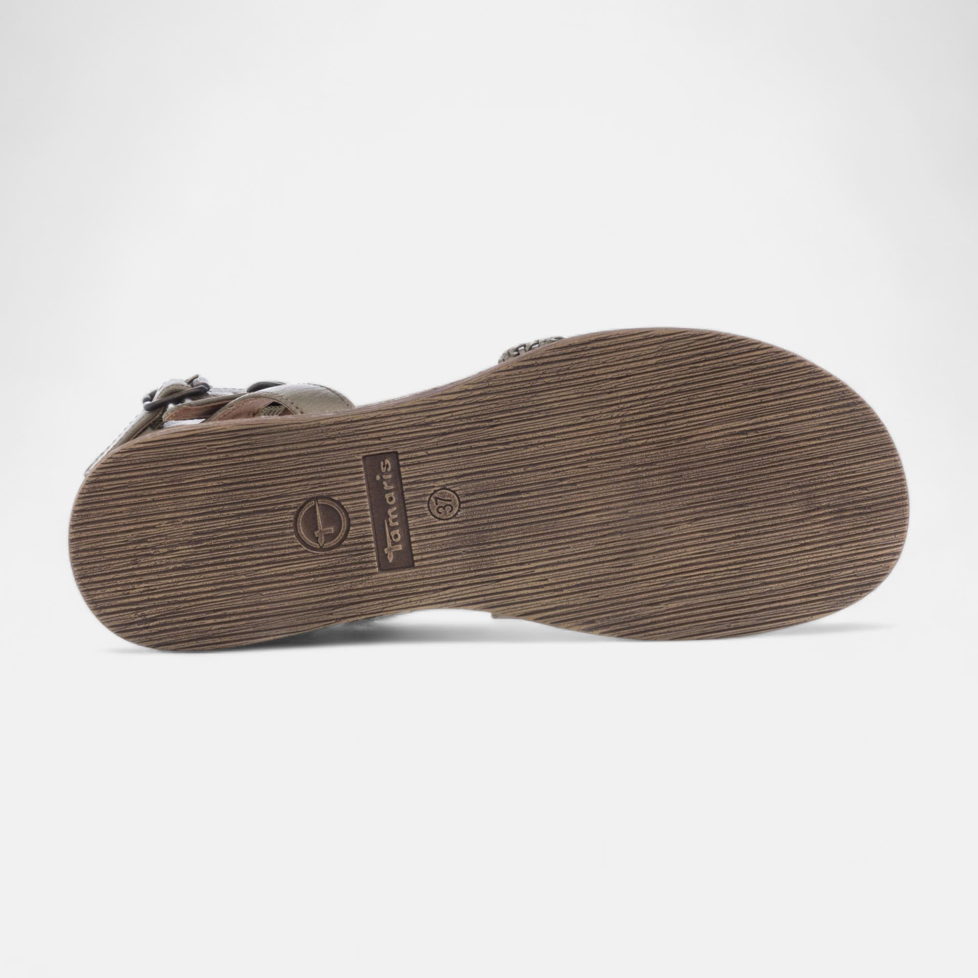 Sandales Femme en cuir kaki