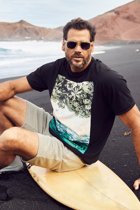 T-Shirt, Halbarm, Foto Print, Rundhals