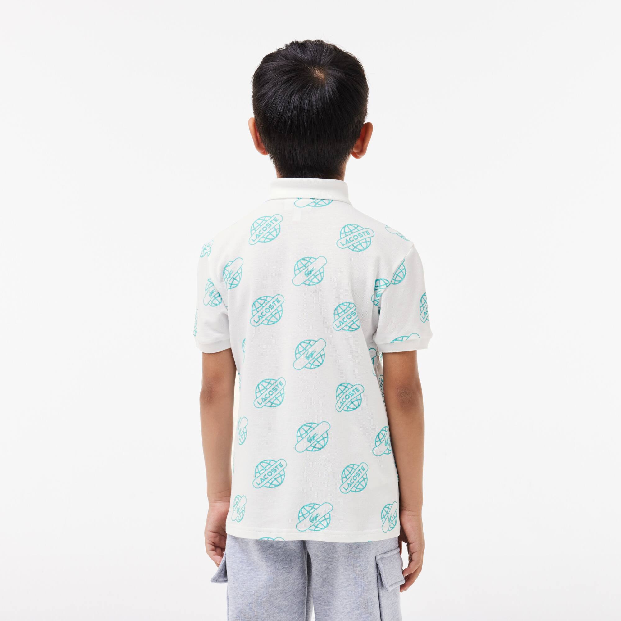 Poloshirt aus Baumwoll-Piqué mit Aufdruck Poloshirts - Weiss - Lacoste - Jungen