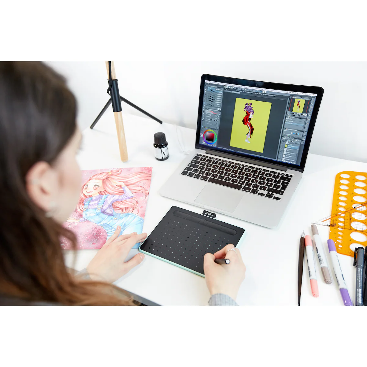 Wacom Intuos S Bluetooth tegneplate (pistasj)