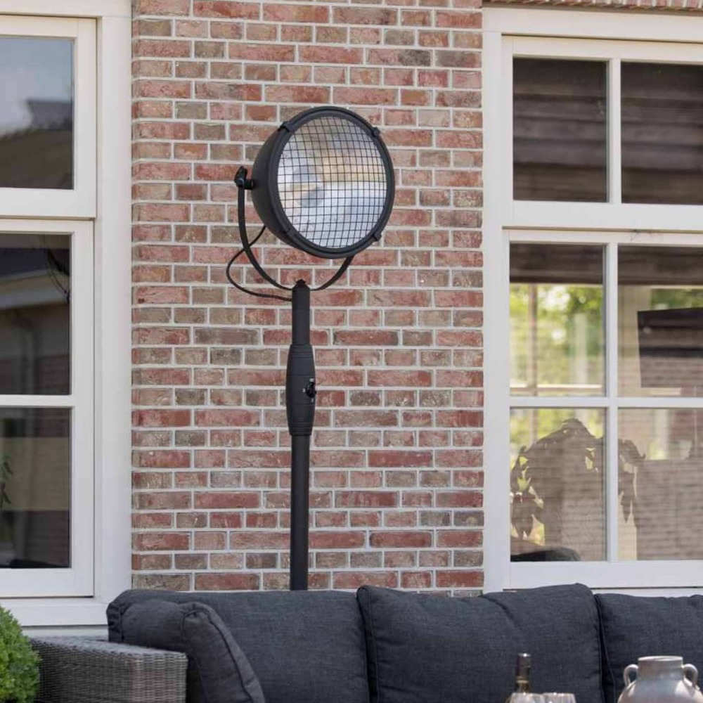 Chauffage sur pied indus 2100 w halogène noir