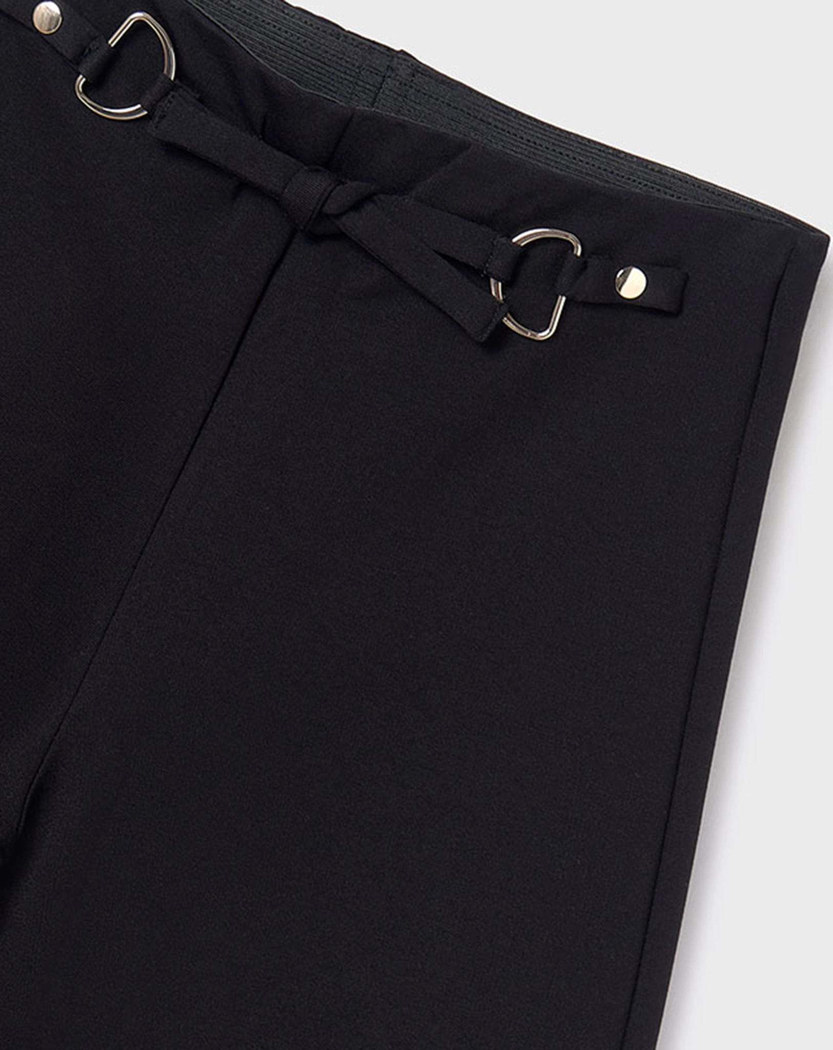 Stoffhose CROPPED FLEECE in schwarz