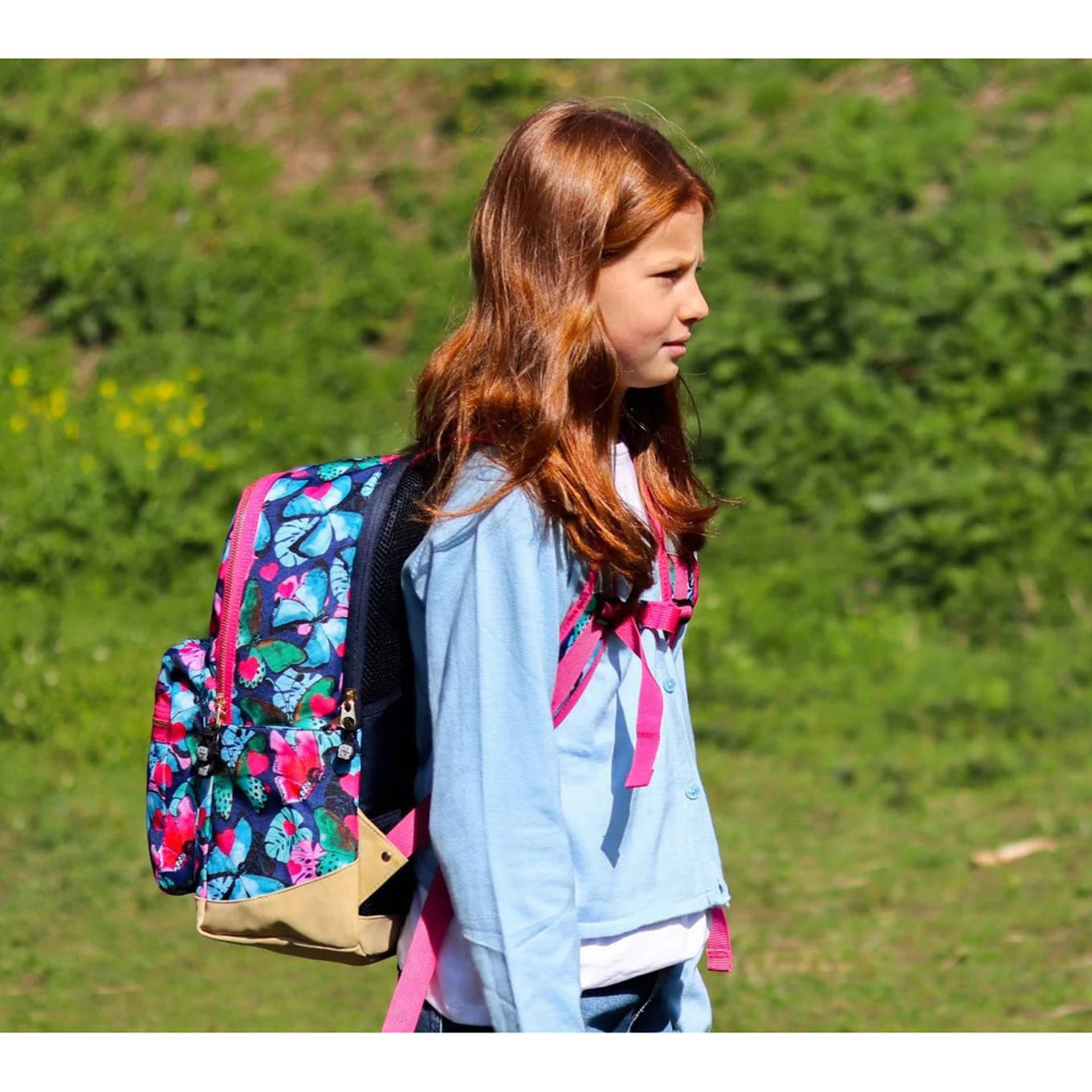 Pick & Pack rugzak Beautiful Butterfly L blauw