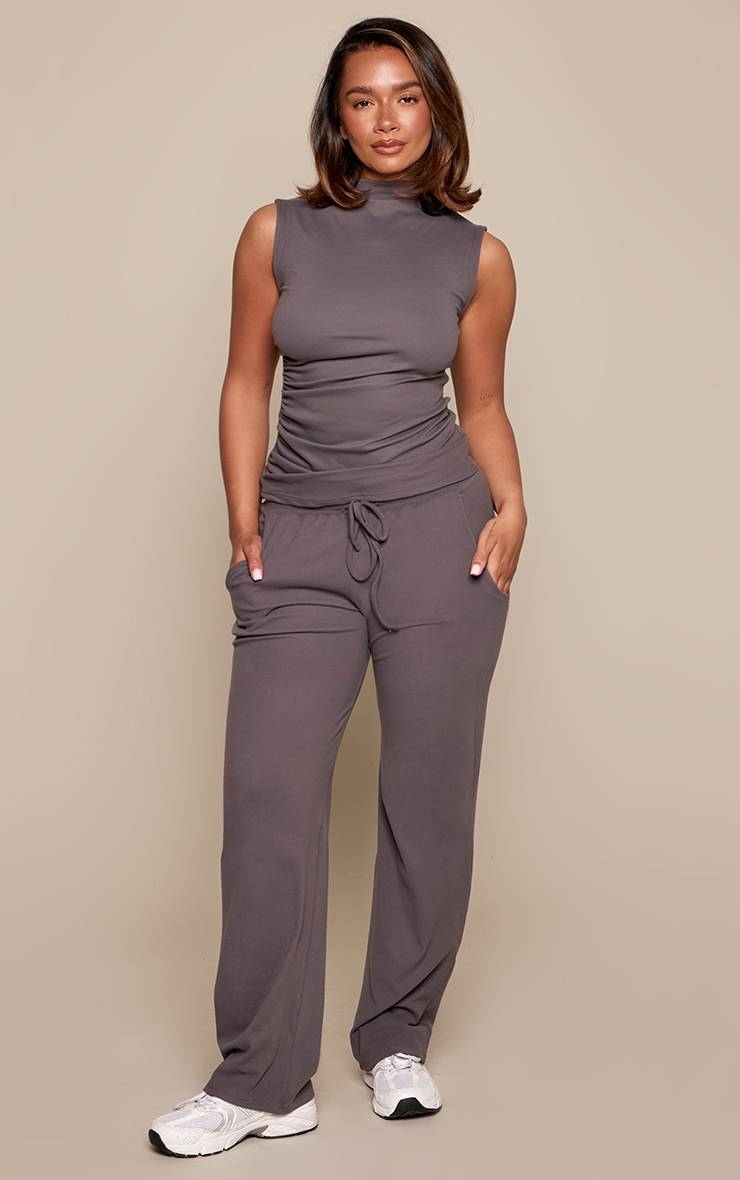 Gris Pantalon Large Shape À Toucher Doux