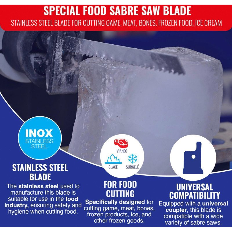 Lame de scie sabre inox –Tivoly Technic Spéciale agroalimentaire