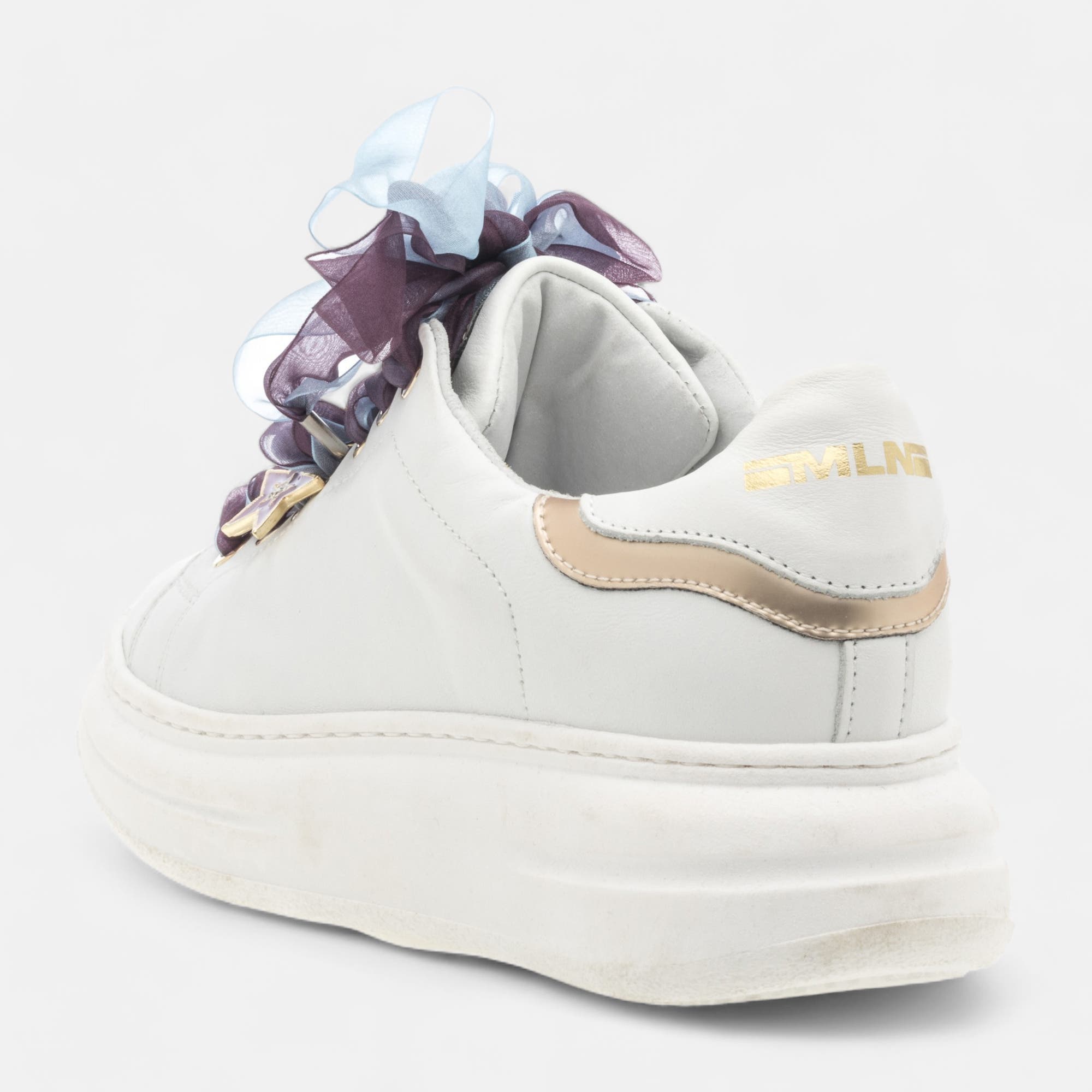 Baskets basses Femme en cuir blanc