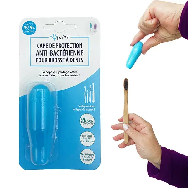Capa protetora Lov'FROG para escova de dentes azul celeste