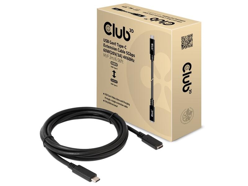 Club 3D USB 3.0-Verlängerungskabel CAC-1529 USB C - USB C 2 USB 3.2 Gen1 Typ C-Verlängerungskabel.5 Gbps