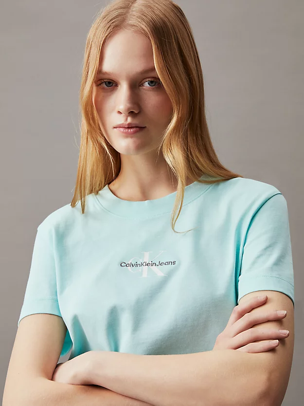 Camiseta slim fit com monograma
