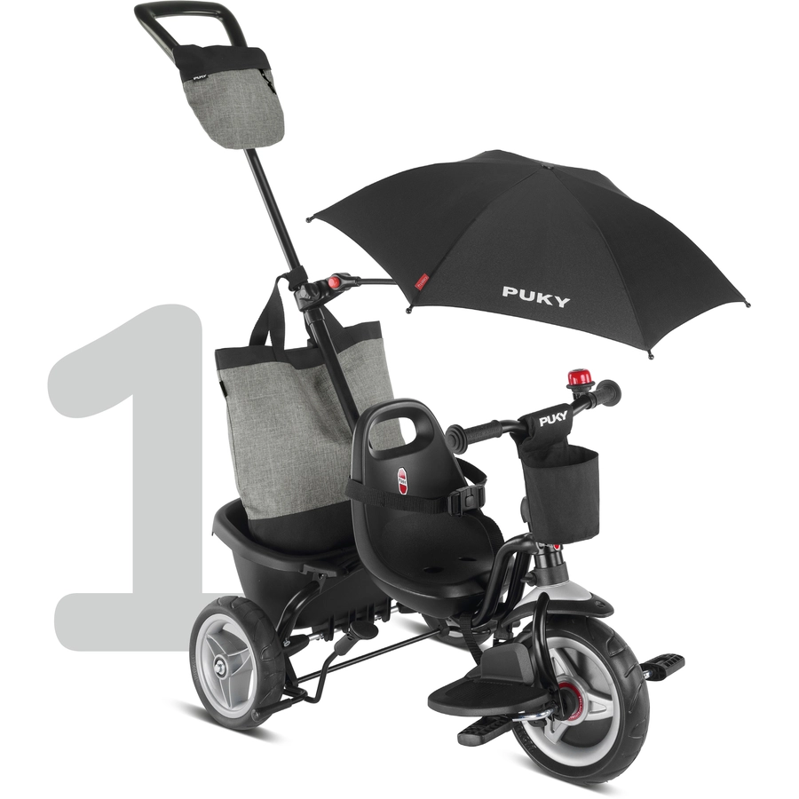PUKY® 4 in 1 Dreirad Ceety Comfort, schwarz 2442