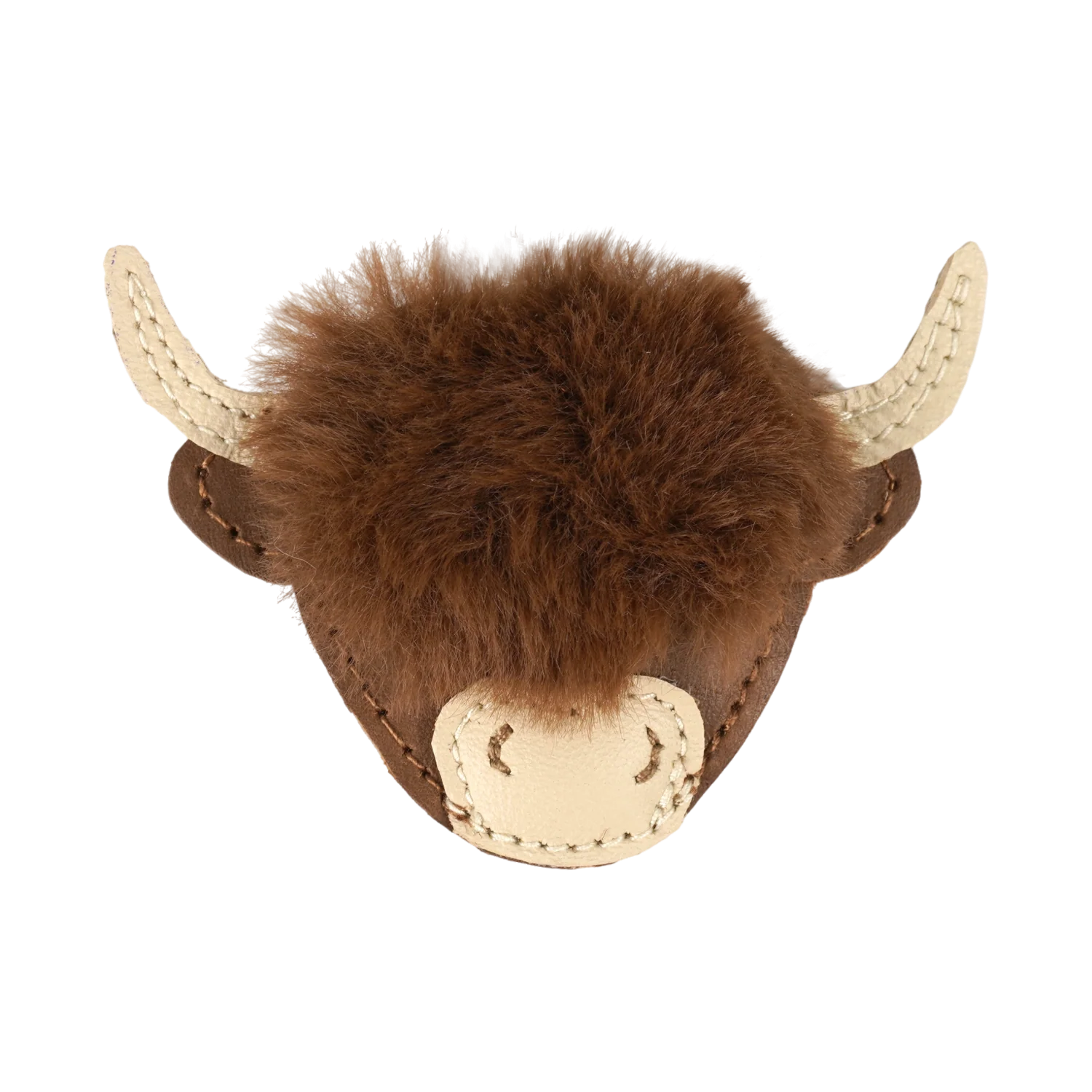 Josy Exclusive Hairclip | Highlander Cow | Cognac Classic Leather