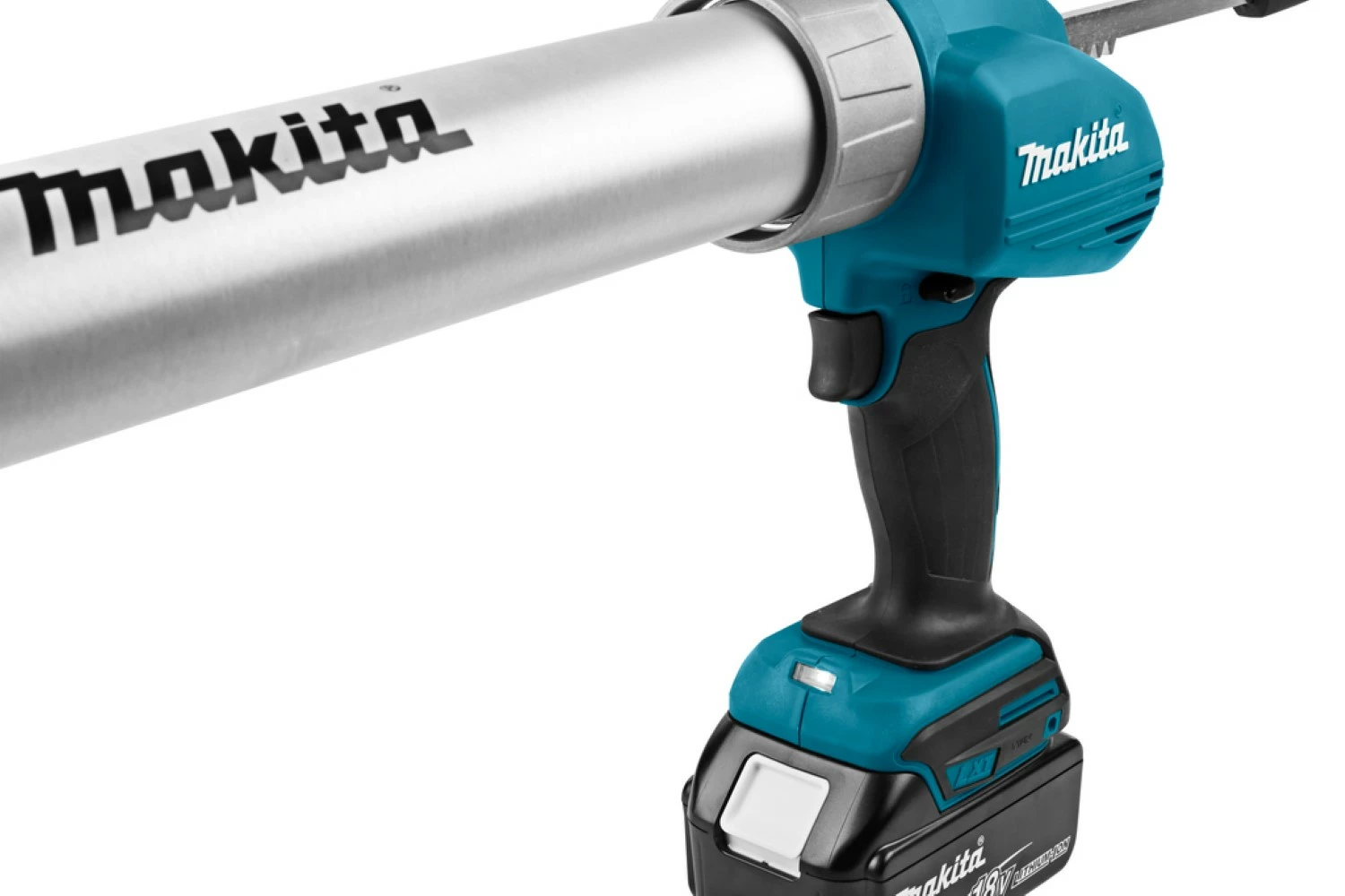 Makita DCG180RMX 18V Li-Ion Accu lijm- en kitspuit set (1x 4.0Ah accu) incl. kokerhouder- en worsthouder in koffer