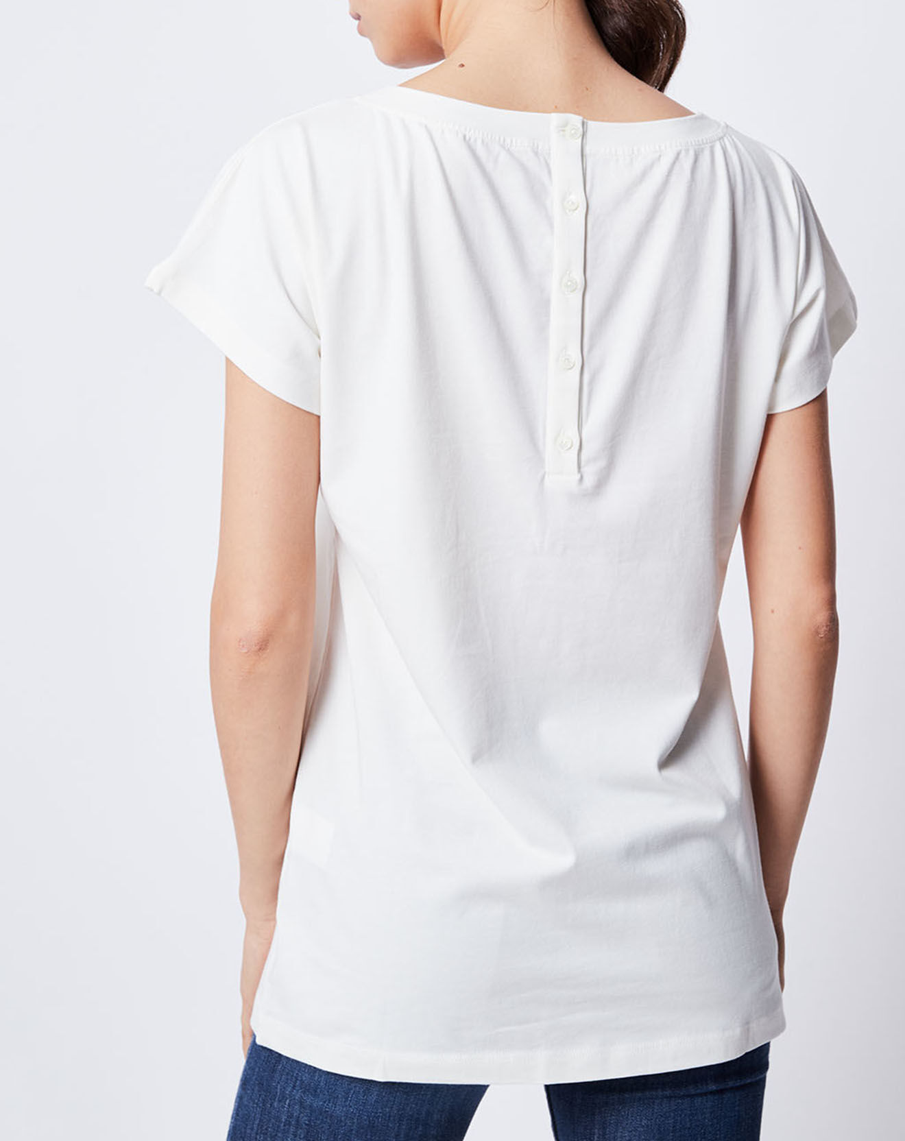 John Galliano T-Shirt Long imprimé blanc cassé/noir/rose