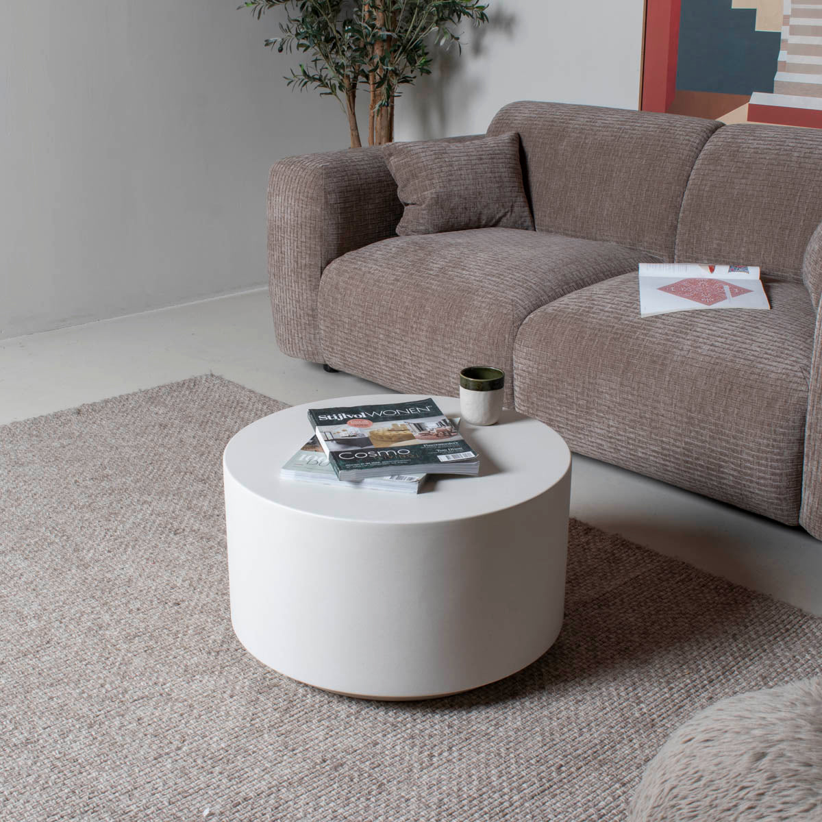 DÃJA Living - Salontafel Beige Eco Composiet - 60x60x35cm - Bergby