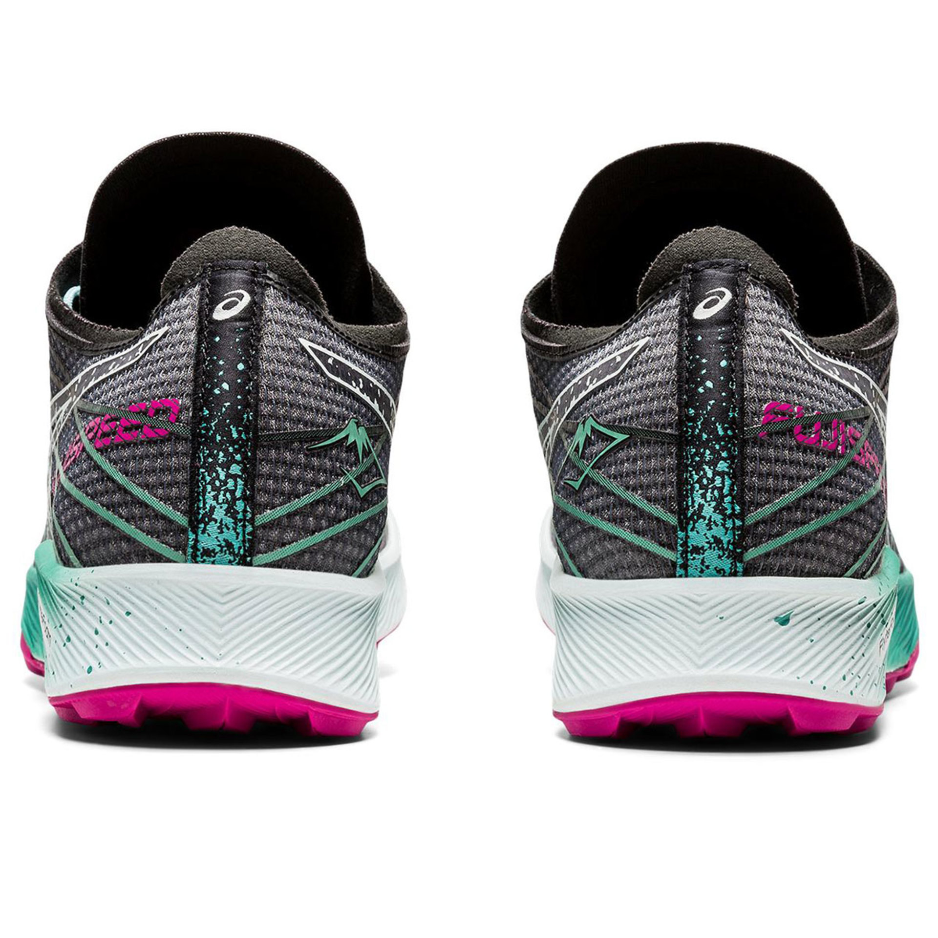 ASICS Fujispeed Trail Hardloopschoenen Grijs/Groen/Roze Dames