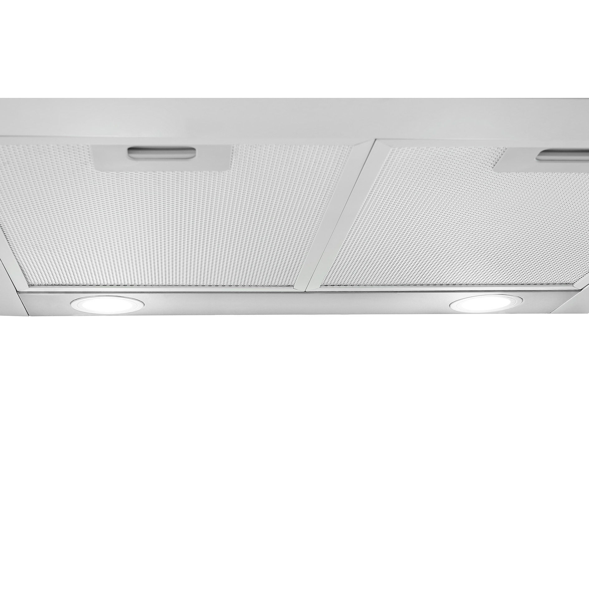 Küchenblock - weiß matt - Eiche Astig - mit E-Geräten - Kühlschrank links - 280 cm