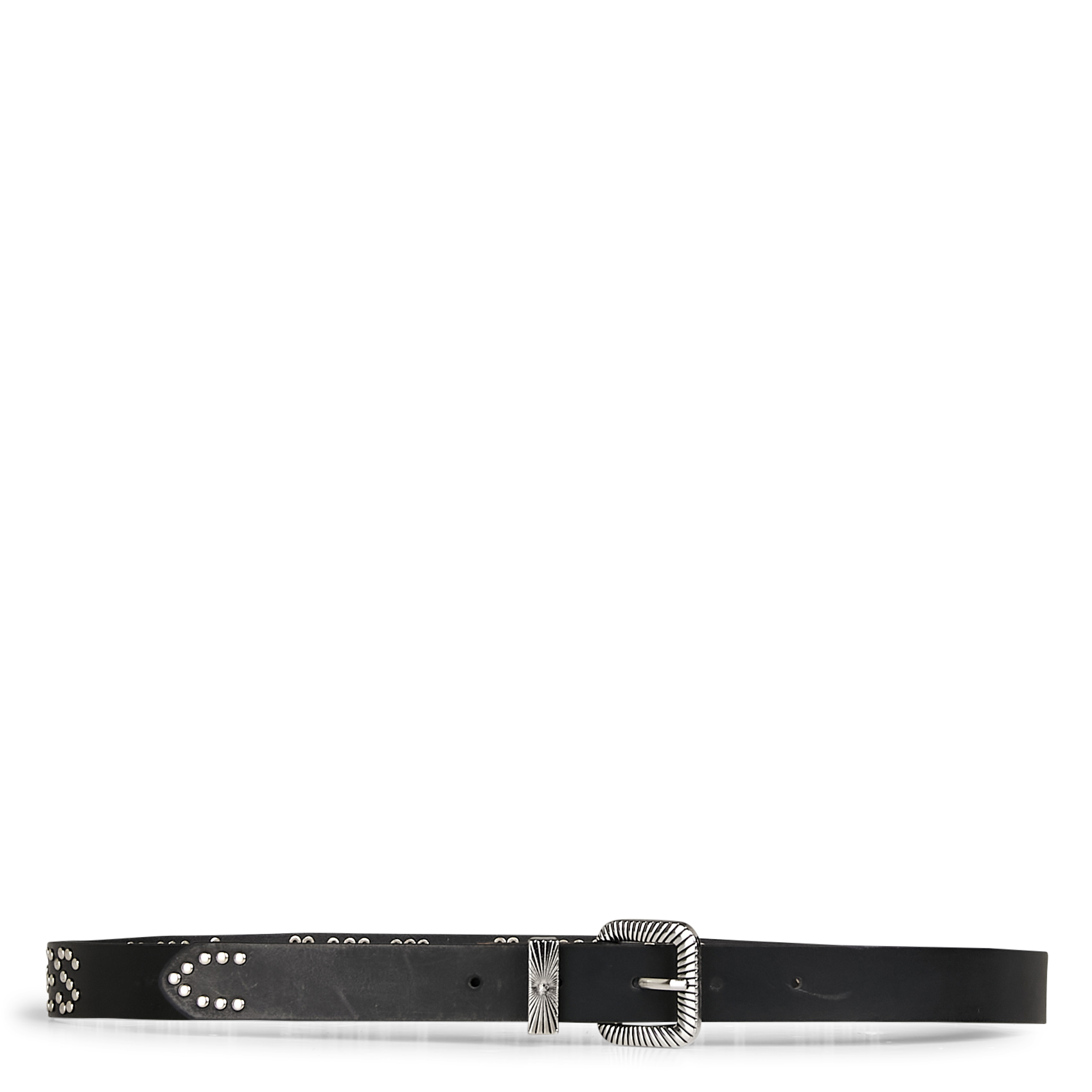ANOIA - Ceinture en cuir clouté | Noir