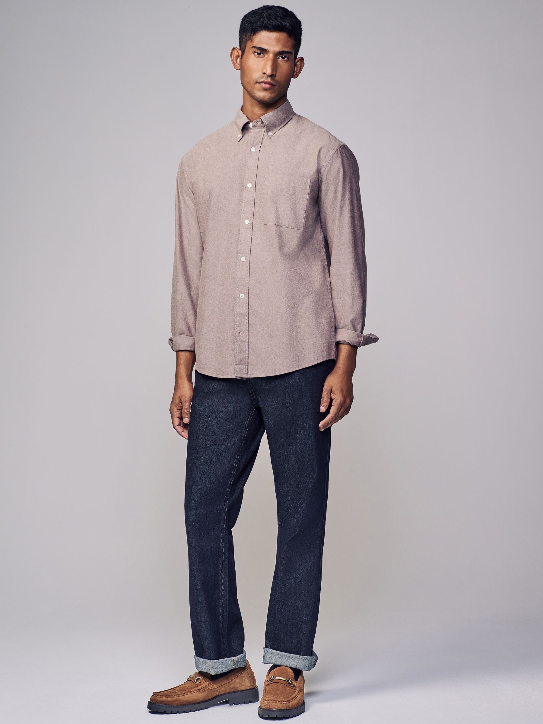 Pastel geel naturel - Soft Touch Oxford Long Sleeve Shirt