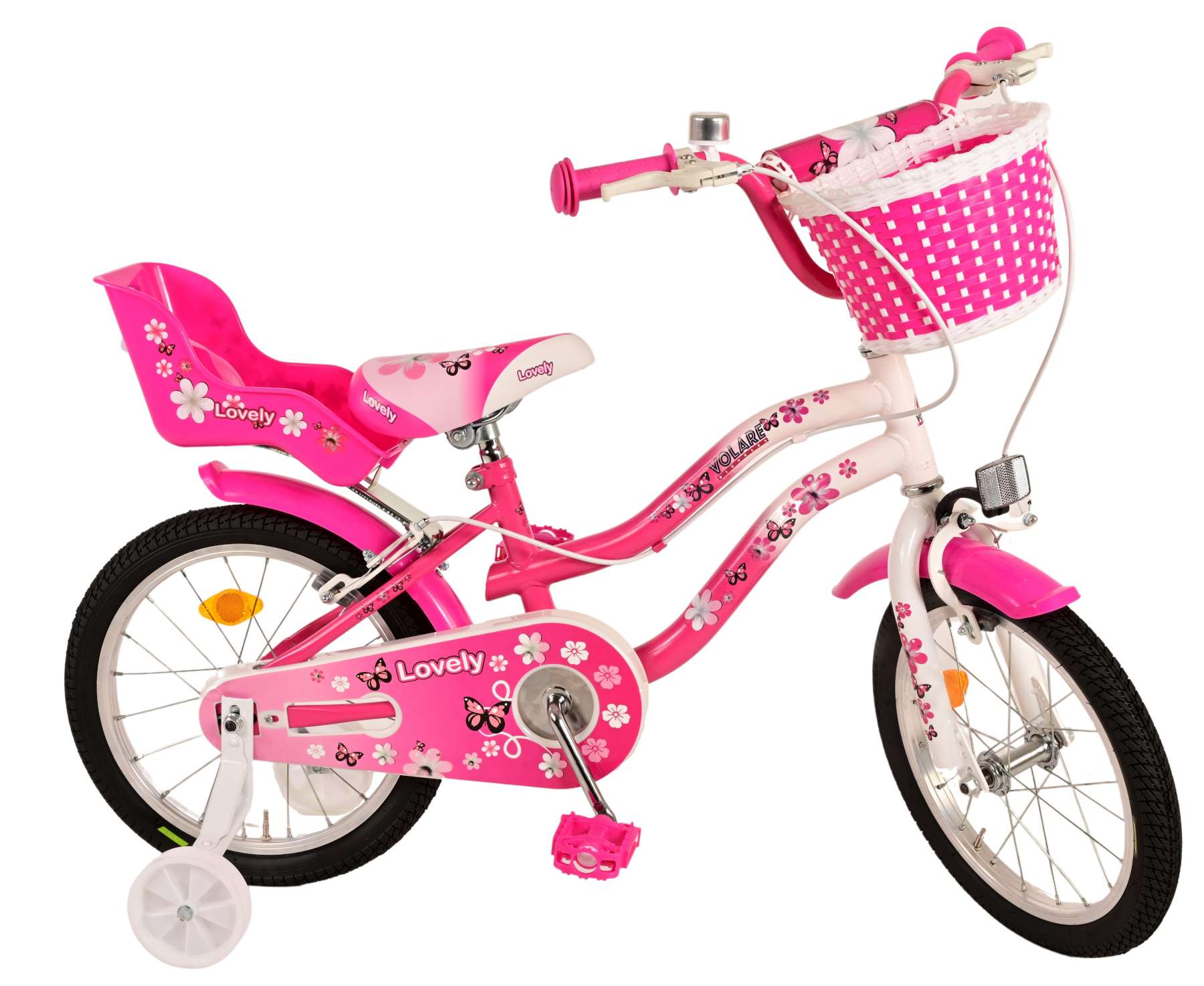 TPFSports Lovely Kinderfahrrad - Mädchen - 16 Zoll - 2 Handbremsen - Rot