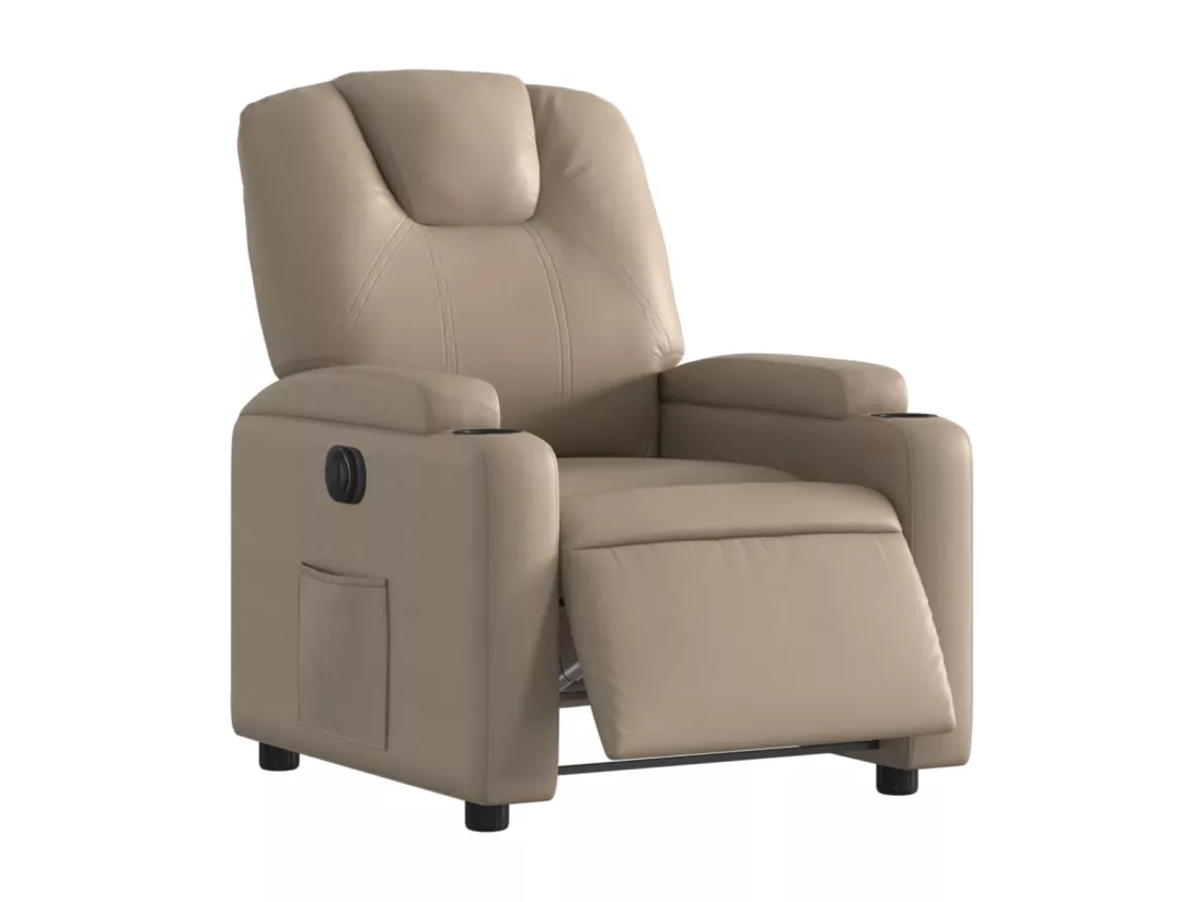Fauteuil inclinable électrique Cappuccino Similicuir