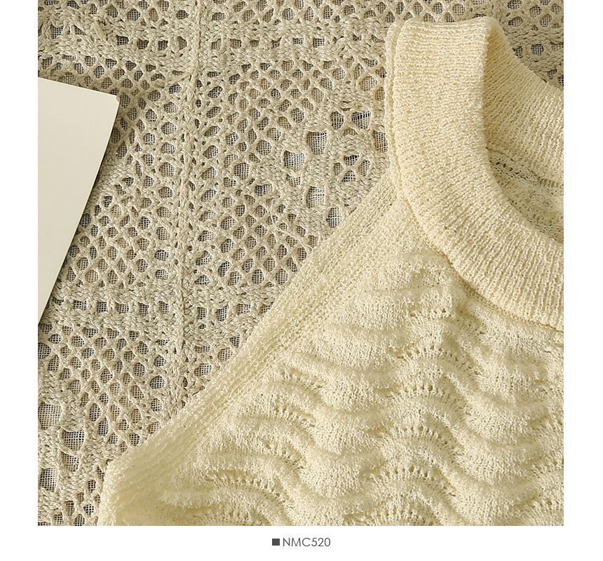 Lemongrass - Slim-fit gebreide halterjurk
