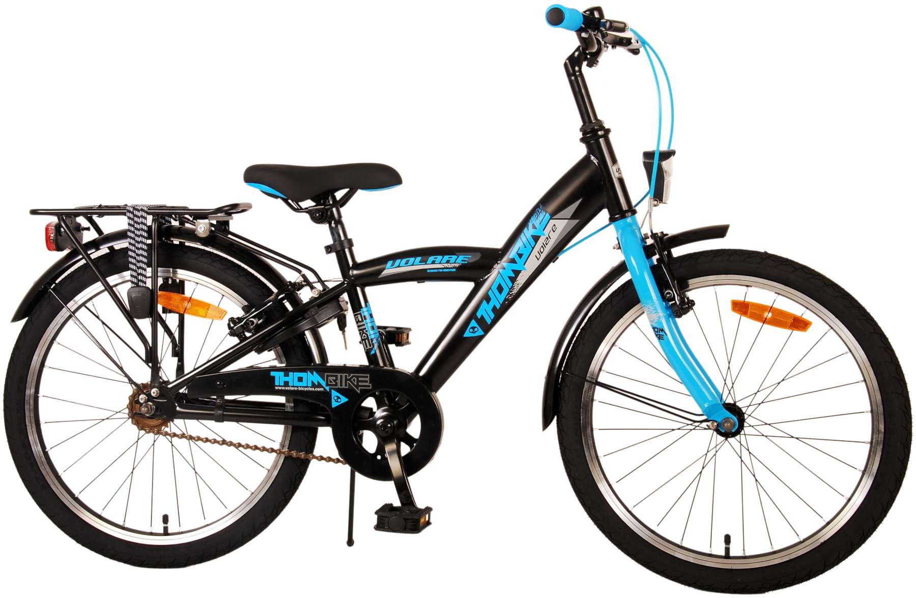 TPFSports Thombike Kinderfahrrad - Jungen - 20 Zoll - Rücktritt + Handbremsen - Schwarz/Grün