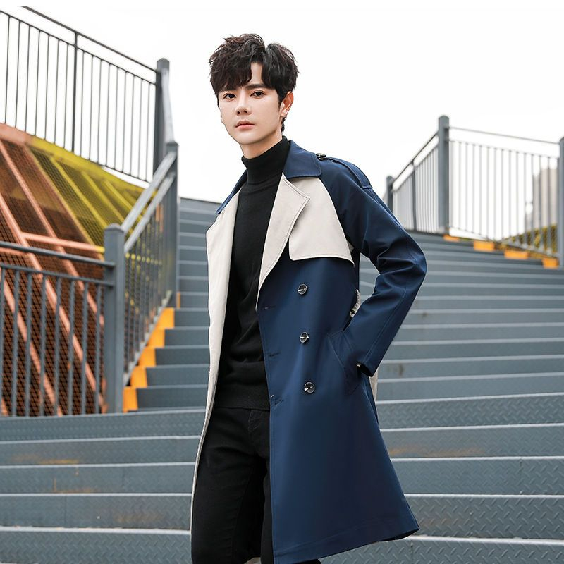 Andrei - Color Block Double-Breasted Trenchcoat