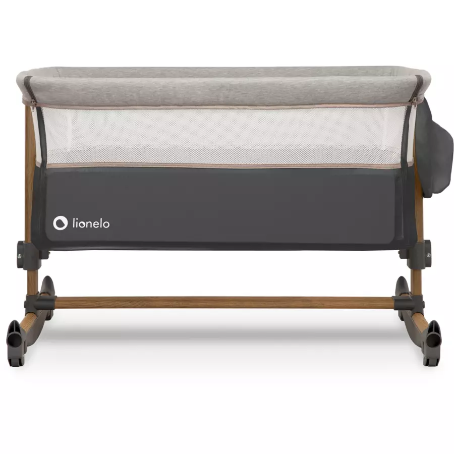 lionelo Beistellbett Leonie grey stone