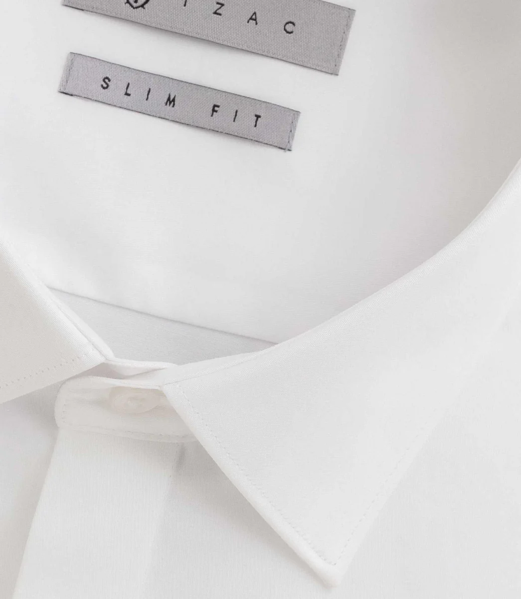Chemise en satin de coton blanc SATINCACHE