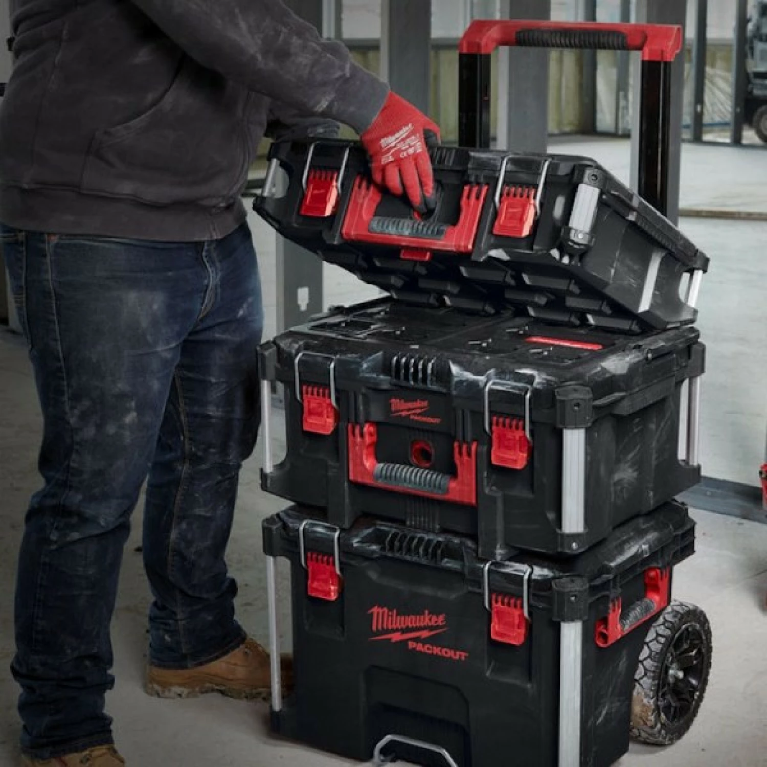 Milwaukee 4932464244 Packout 1   2   3 Opbergkoffer complete set