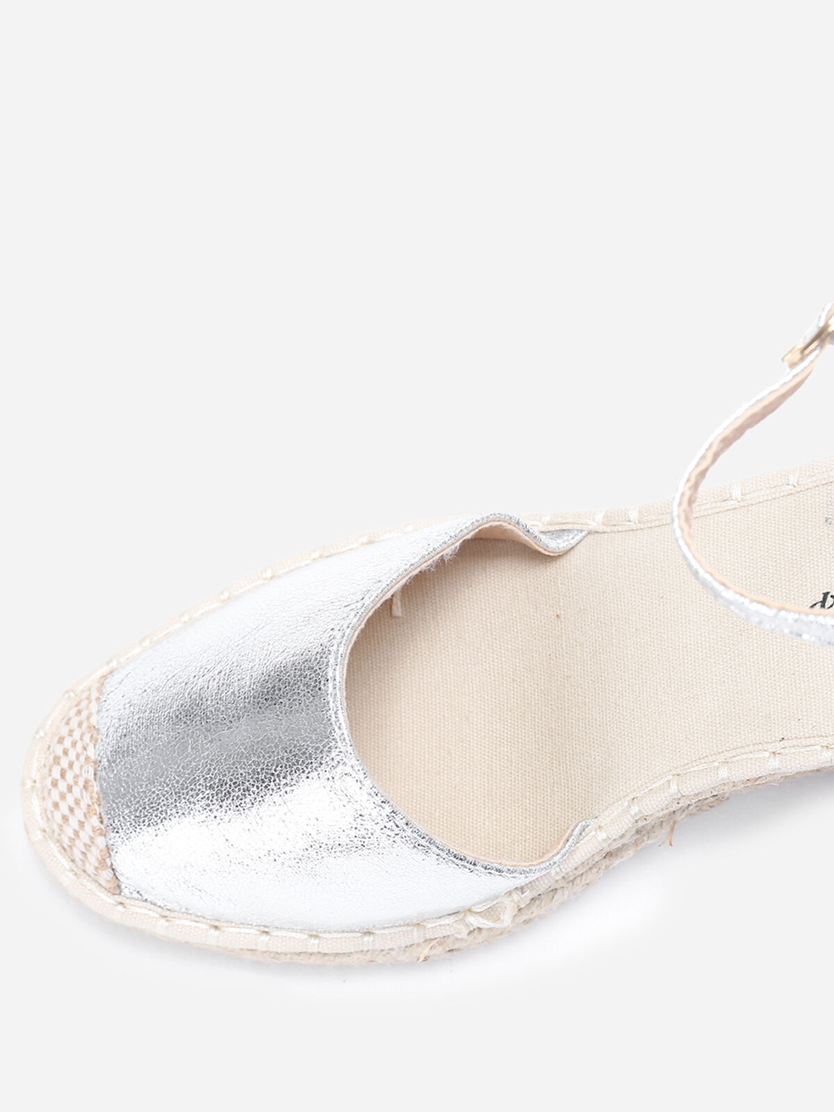 Espadrilles compensées irisées- Argenté