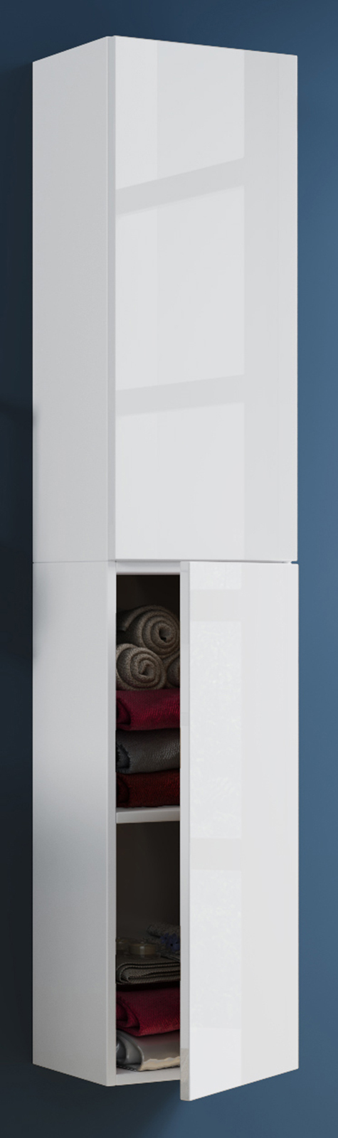 Hochschrank LENDAS - weiß - 150 cm hoch