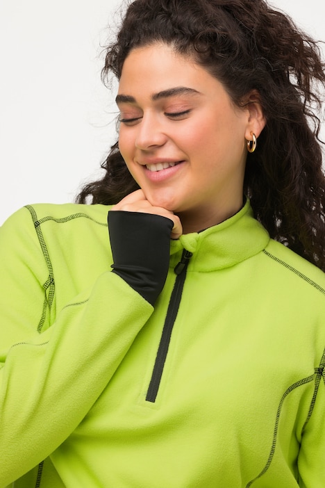 HYPRAR Fleece-Sweatshirt, Stehkragen, Langarm