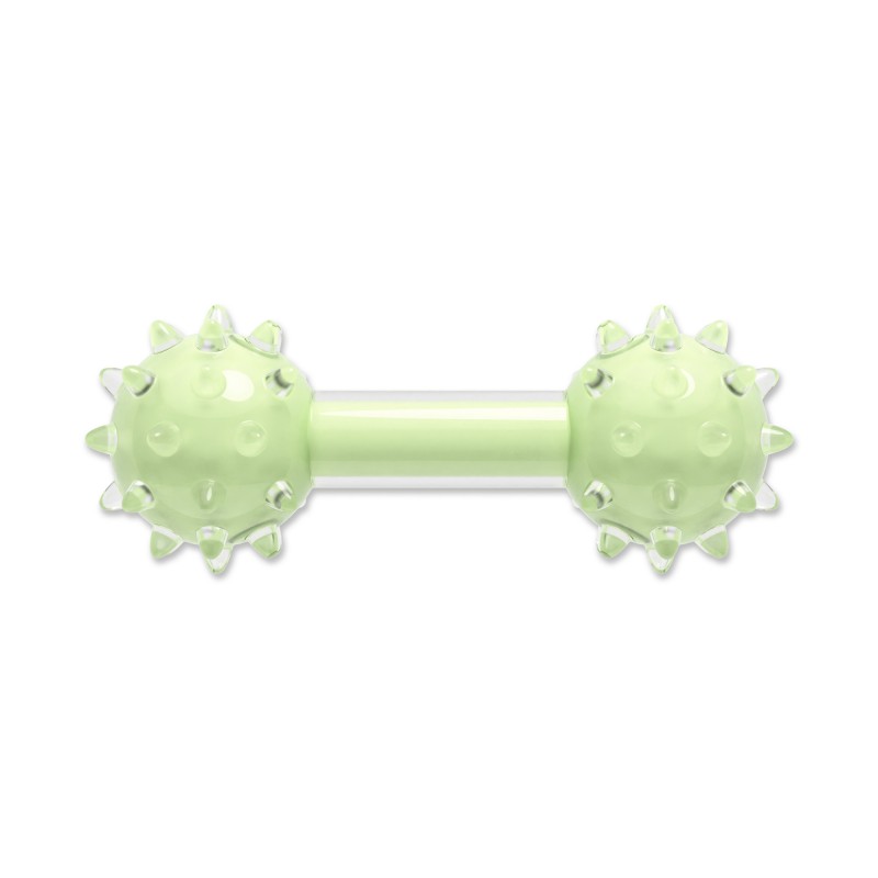 Brinquedo para mastigar Zeus Duo para cães com espinhos, 18 cm, verde, aroma de menta