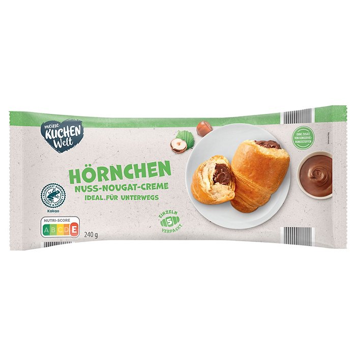 MEINE KUCHENWELT Hörnchen 240 g, Nuss-Nougat