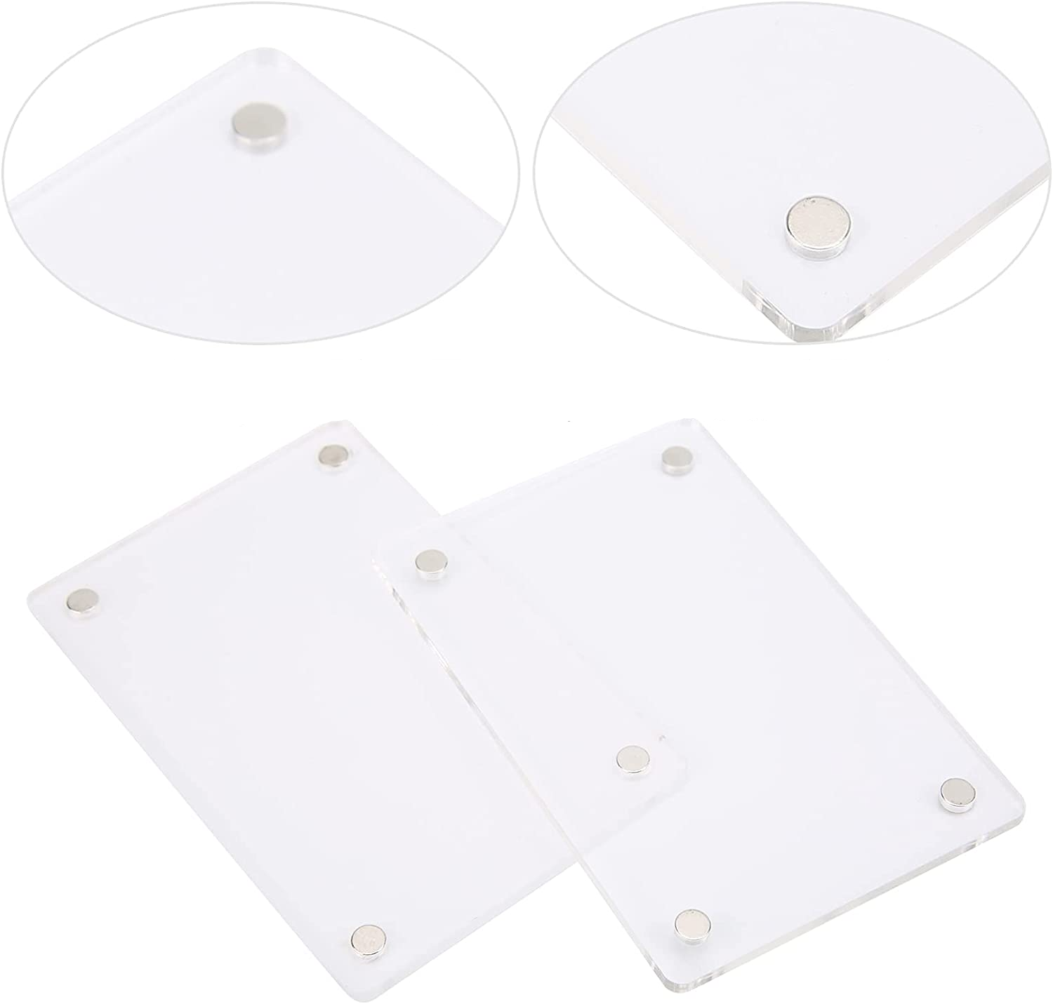(3er Set) 6x9cm Polaroid Bilderrahmen Magnet Deko Fotorahmen - Transparent