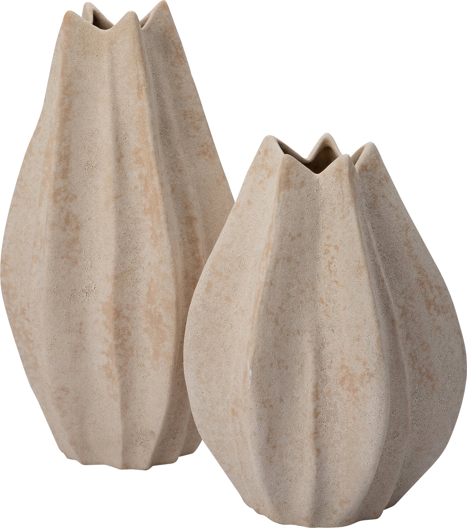 Intratuin vaas Sil beige D 23 H 31 cm