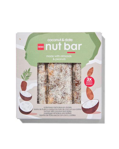 barres aux noix, noix de coco et dattes