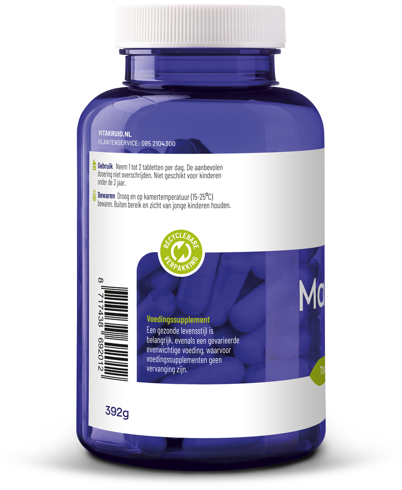 Vitakruid Magnesium 200 Complex Tauraat Malaat Bisglycinaat (180 tabletten)