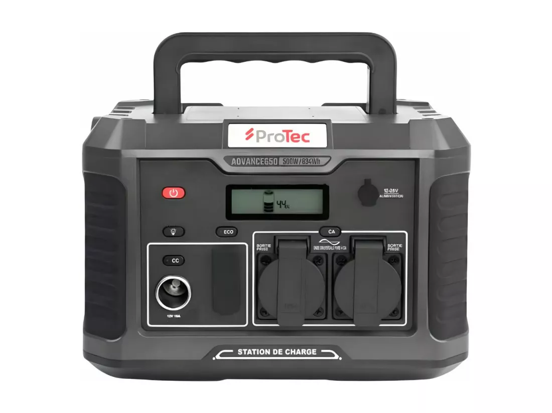 Station d'énergie portable Advance 650 - Générateur électrique - 634Wh/600W - Sortie AC - Noir - Protec