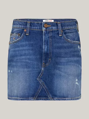 Minissaia jeans de cintura média Izzie