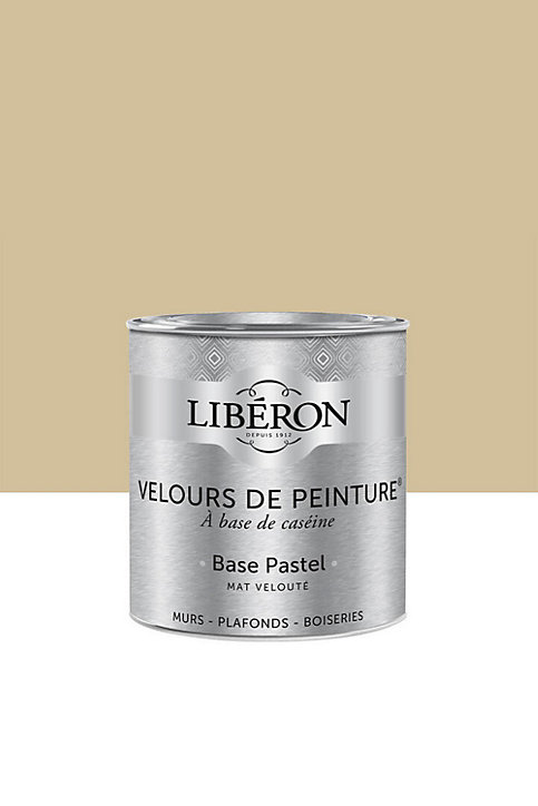 Peinture multisupport murs, plafonds et boiseries Velours de peinture beige peau de chamois Libéron 0,5L