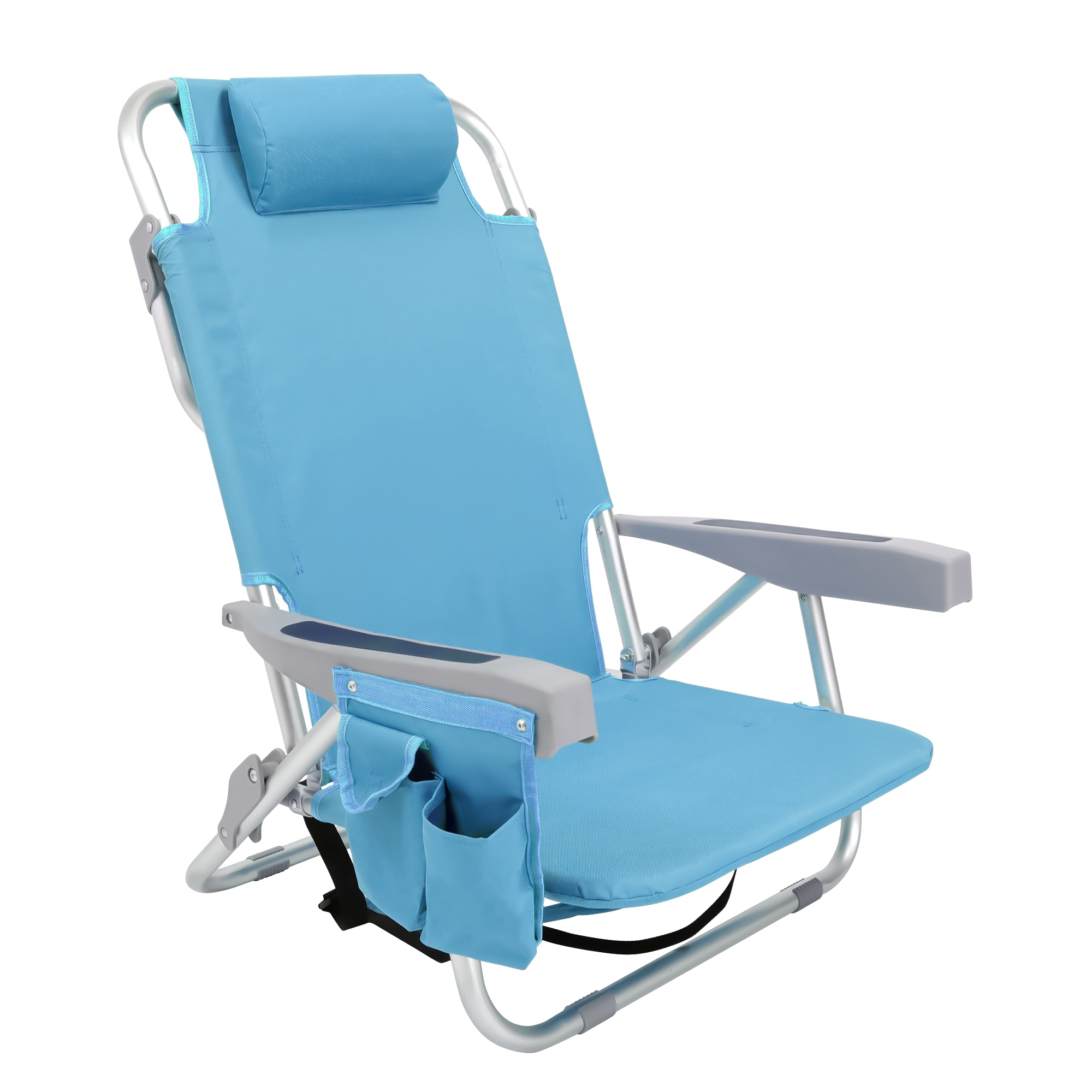 Strandstuhl klappbar 2er Set hellblau
