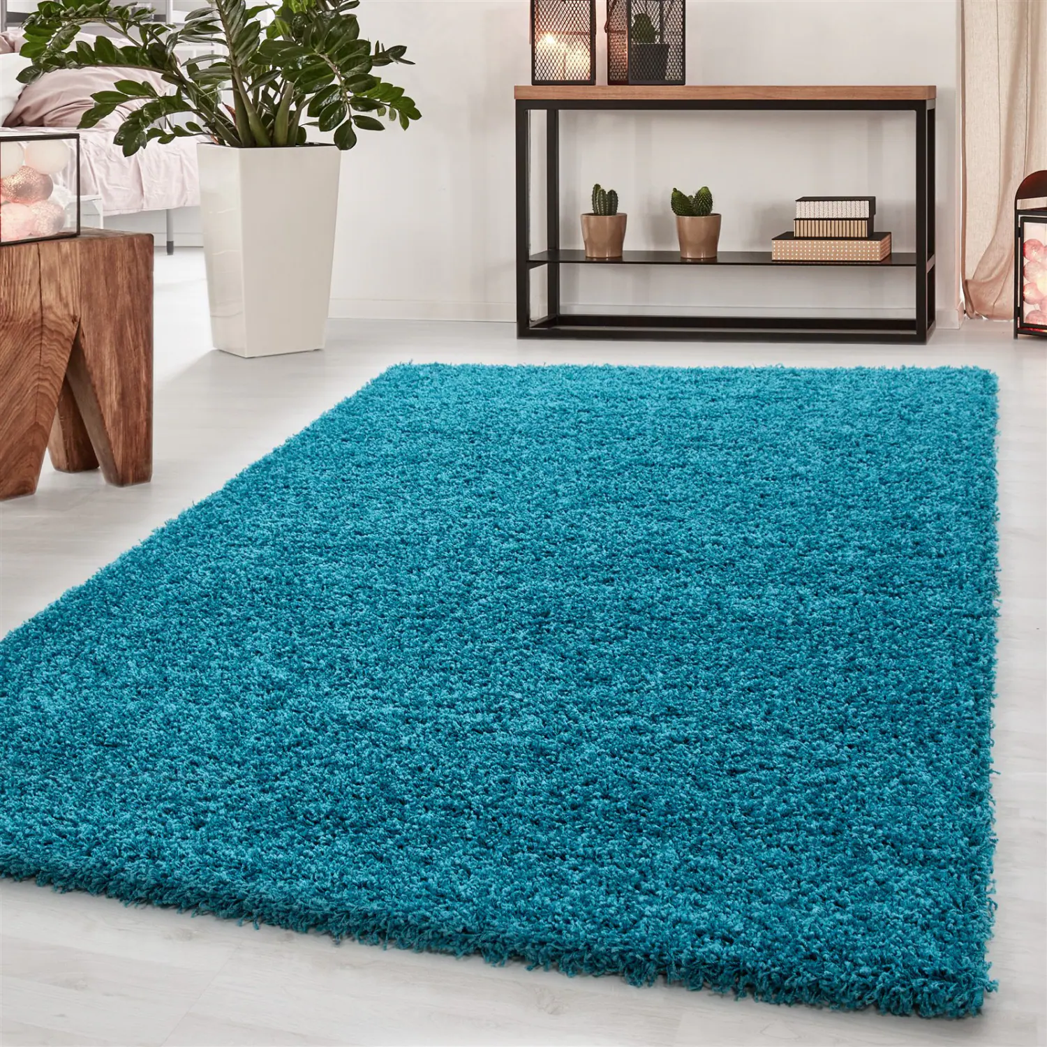 Hochflor Teppich Flauschiger Langflor, Shaggy, Rechteckig, ca. 50 mm Florhöhe
