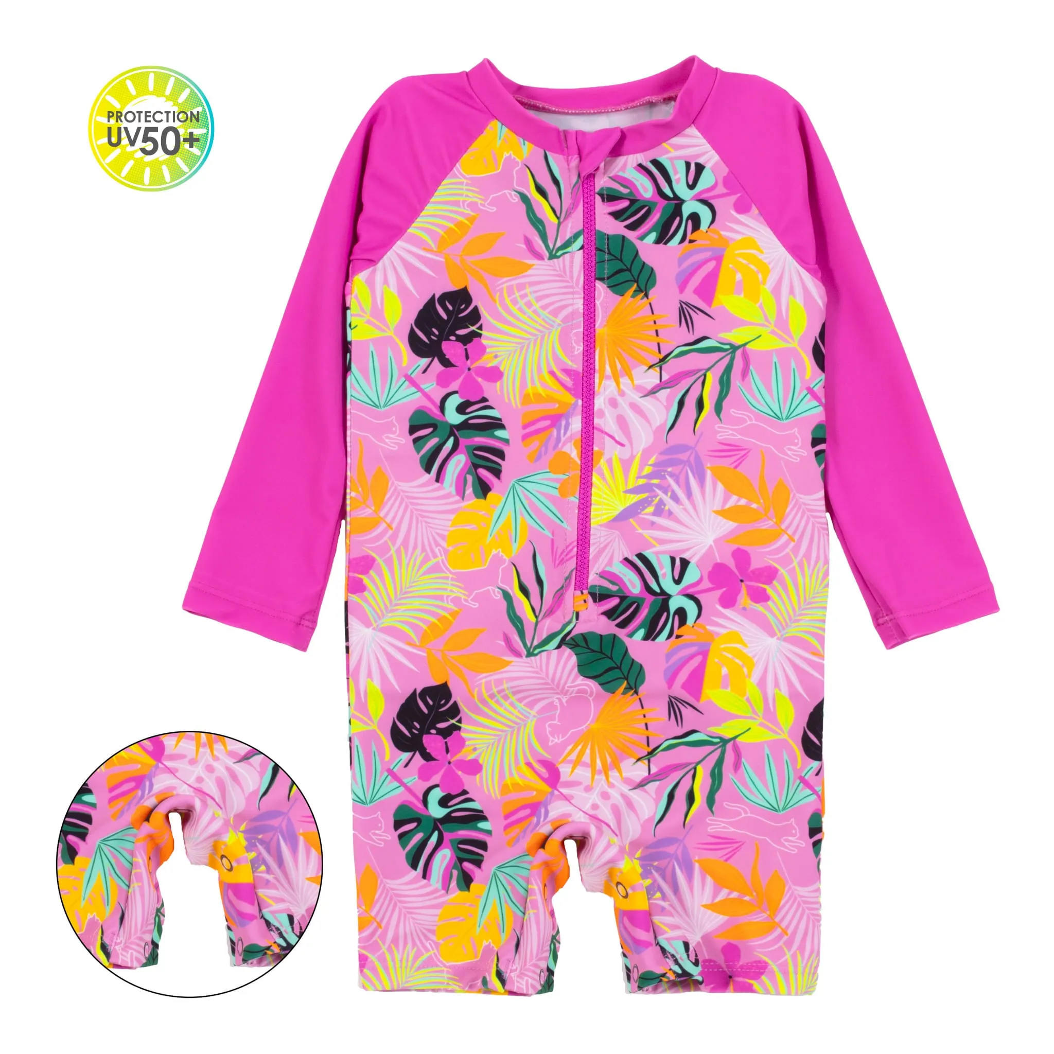 Nanö Maillot UV Manches Longues Hibiscus 9-24mois