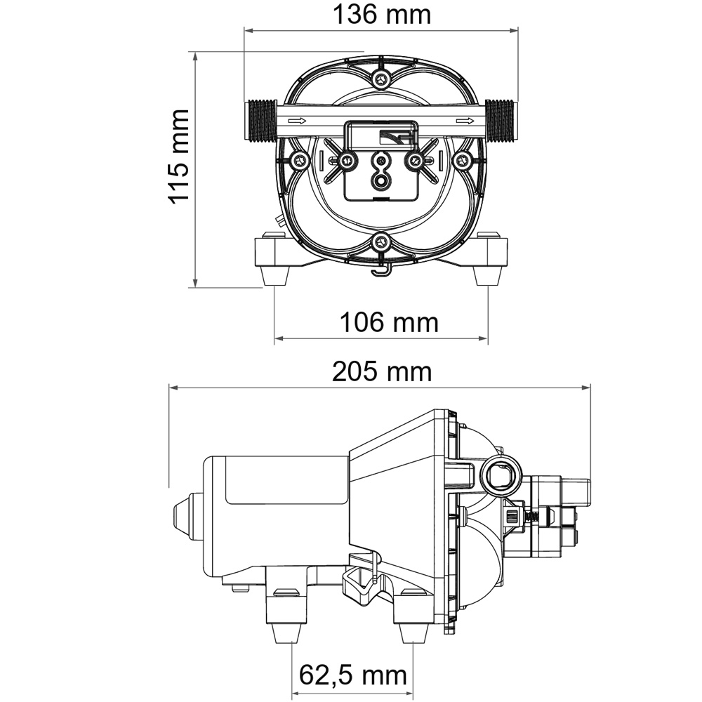 Pompe à eau 12V Aqua 8F 10L FIAMMA