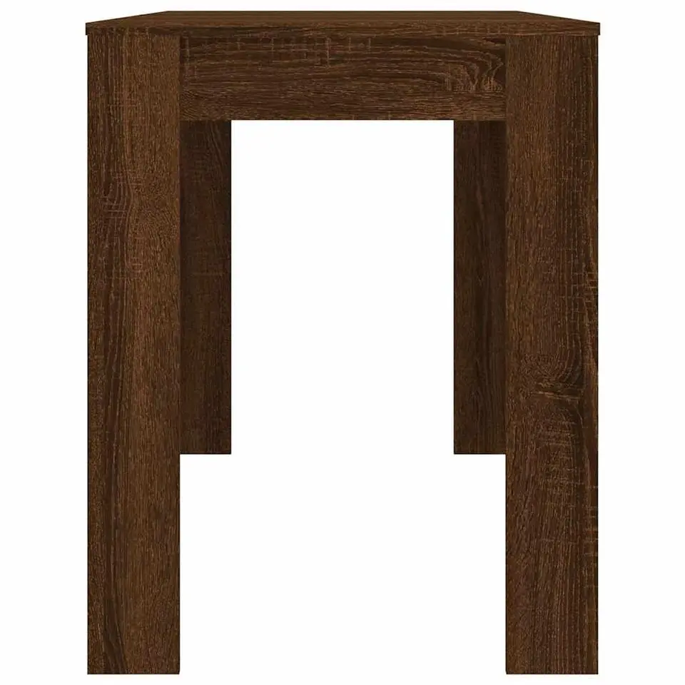 vidaXL Eettafel - Rechthoekige tafel - Bruin eiken - Bewerkt hout - 120x60x76 cm